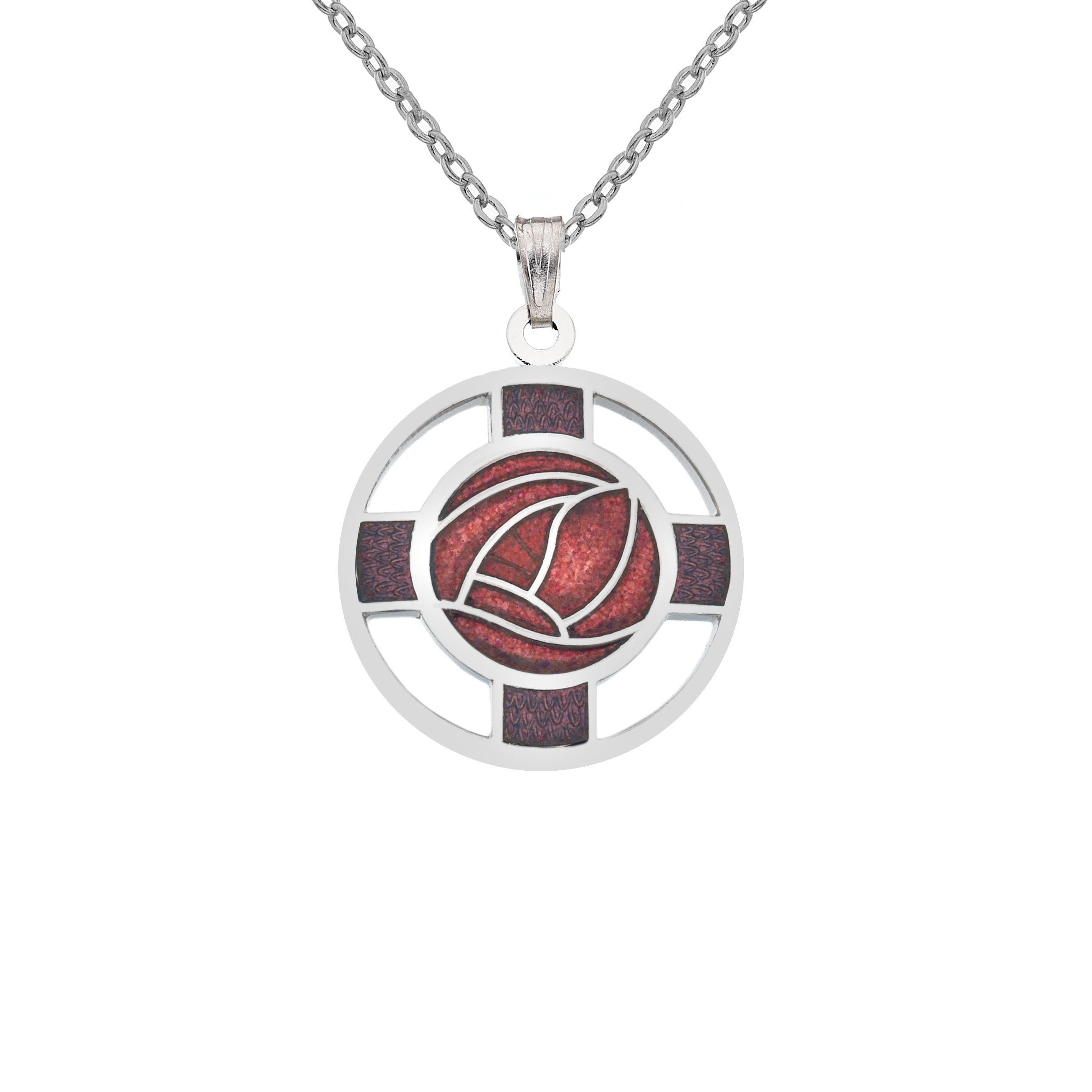 Mackintosh Rose and Lattice Necklace
